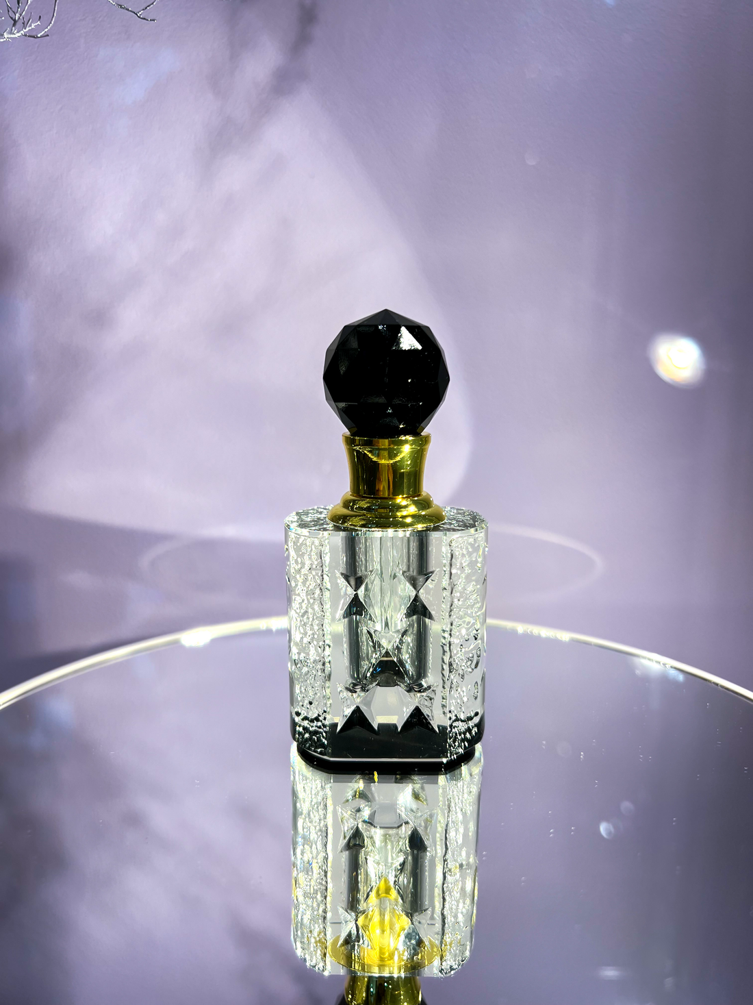 Cristal bottle for perfume oil